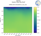 Time series of Eastern Ross Sea Shelf Salinity vs depth